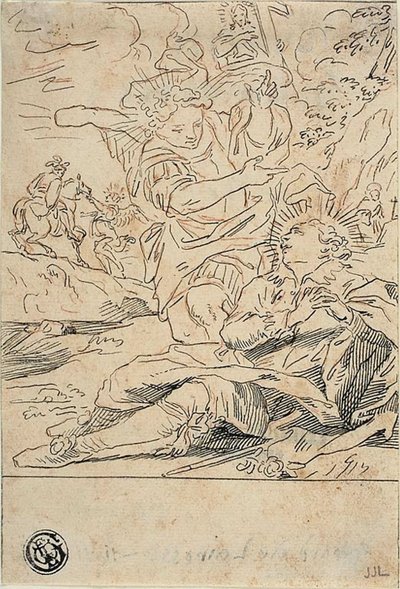 聖者に現れる天使 作： Gerard de Lairesse