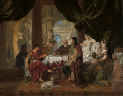 クレオパトラの宴会。 1675-80年頃 作： Gerard de Lairesse
