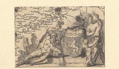 ブラバントの紋章付きビネットのデザイン 作： Gerard de Lairesse