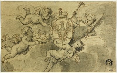 プッティと紋章 作： Gerard de Lairesse