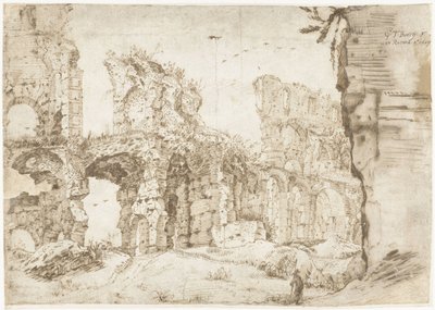 内部から見たローマのコロッセオの遺跡 作： Gerard ter Borch