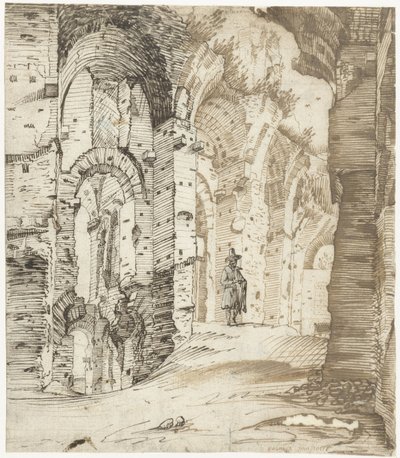 セプティミウス セウェルス、ローマの宮殿の下部構造の遺跡 作： Gerard ter Borch