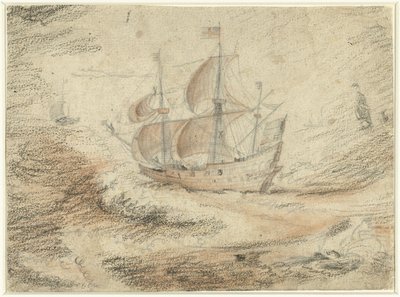 海での帆船 作： Gerard ter Borch (II) (possibly)