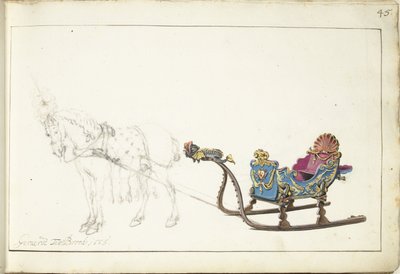 馬とそり 作： Gerard ter Borch (II) (signed by artist)