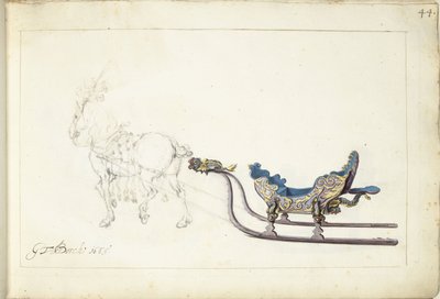 馬とそり 作： Gerard ter Borch (II) (signed by artist)