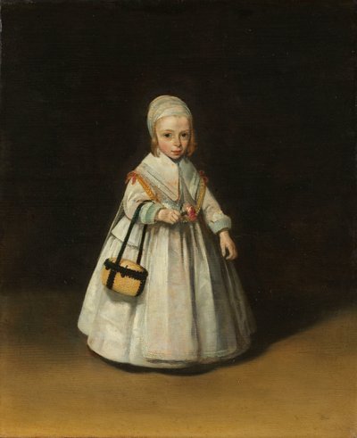 ヘレナ・ファン・デル・シャルケ Helena van der Schalcke (1646-71) の肖像画。 ジェラルド・ファン・デル・シャルケとヨハンナ・バルドールの娘で、ニコラエス・アイケルベルグの将来の妻 作： Gerard ter Borch (II)