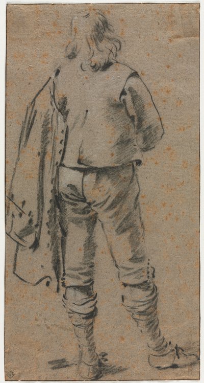 後ろから見た男c。 1630年。 作： Gerard ter Borch