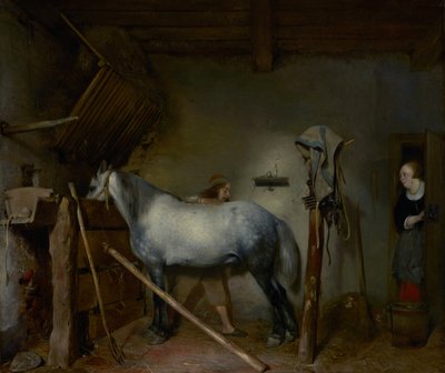 馬小屋 作： Gerard ter Borch