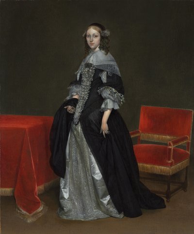女性の肖像、c。 1665年。 作： Gerard ter Borch