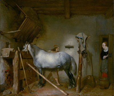 馬小屋の馬、1652-54年頃 作： Gerard ter Borch