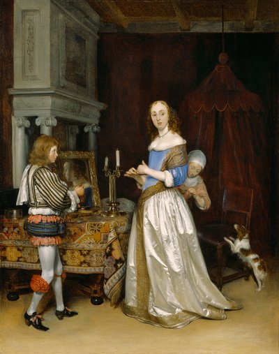 彼女のトイレで女性、1660年頃 作： Gerard ter Borch
