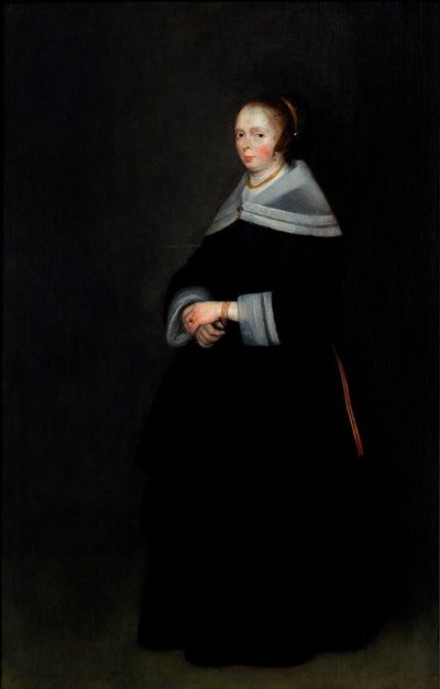 貴婦人の肖像（油彩・パネル） 作： Gerard ter Borch or Terborch