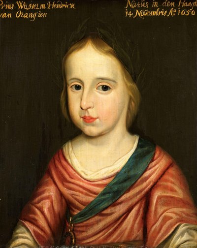 オレンジ公ウィリアム3世の肖像 作： Gerard van Honthorst (workshop of)