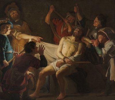 いばらの冠をかぶったキリスト (マタイ 27:27-31) 作： Gerard van Honthorst