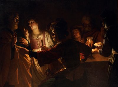 聖ペテロの否定 作： Gerard van Honthorst