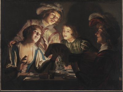 Candlelightによる音楽グループ 作： Gerard van Honthorst