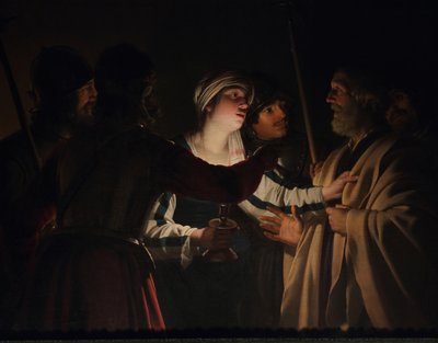 聖ペテロの否定 作： Gerard van Honthorst