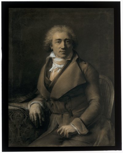 テーブルに座り、右を向く自画像 作： Gerard van Spaendonck
