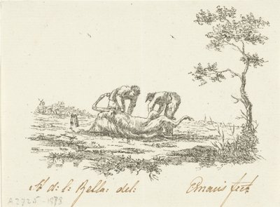 2 つの馬のスキナー スキナーズ 作： Gerardus Emaus de Micault (signed by artist)