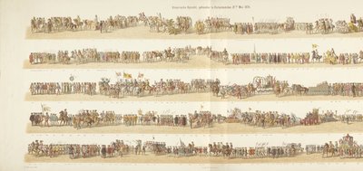 1874 年 5 月 21 日にロッテルダムで開催された歴史パレード (オブジェクトのタイトル) 作： Gerardus Johannes Bos