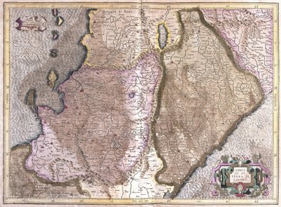 イタリア、アブルッツォ州とカンパーニャ州（彫刻 作： Gerardus Mercator