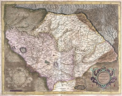 イタリア、アンコーナとスポレート（彫刻 作： Gerardus Mercator