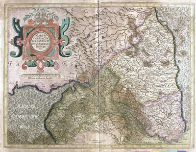イングランドとスコットランド（彫刻 作： Gerardus Mercator