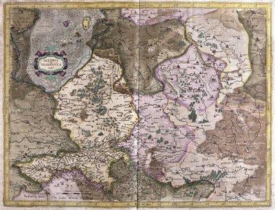 オランダ、ゲルダーランドとオーバーアイセル（彫刻 作： Gerardus Mercator