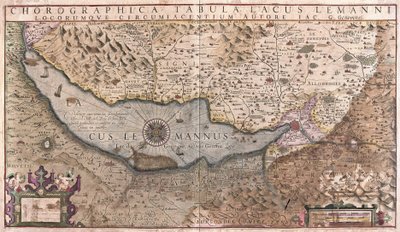 スイス・ジュネーブ湖（彫刻 作： Gerardus Mercator