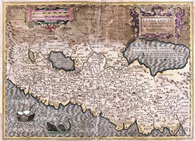 聖地とパレスチナ（彫刻 作： Gerardus Mercator