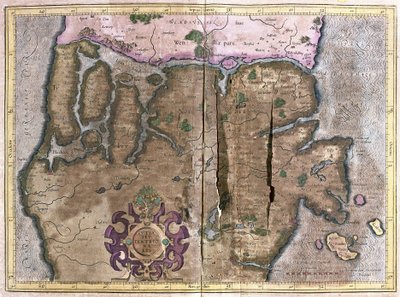 スカンジナビア、ユトランド島北部（彫刻作品 作： Gerardus Mercator