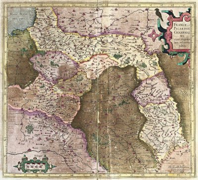 ピカルディ、シャンパーニュ、フランス 作： Gerardus Mercator