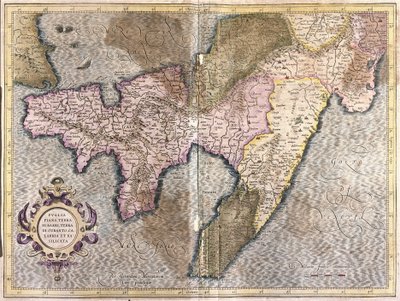 イタリア・プーリア州、カラブリア州、バジリカータ州（彫刻 作： Gerardus Mercator