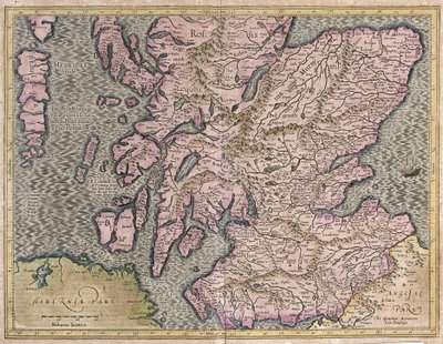 スコットランド、グレートブリテン 作： Gerardus Mercator