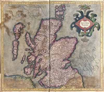 スコットランド、グレートブリテン 作： Gerardus Mercator