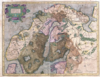 スウェーデンとノルウェー（彫刻 作： Gerardus Mercator