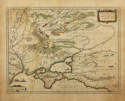 タウリカケルソネソス。クリミアの地図、1595 作： Gerardus Mercator