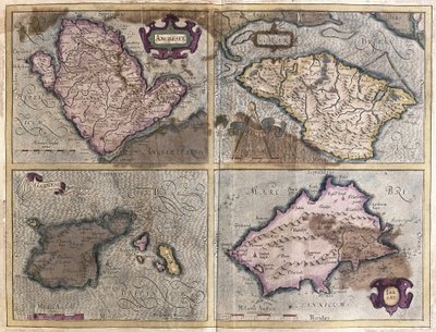 イギリス領の島々（彫刻 作： Gerardus Mercator