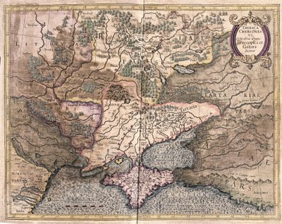 ウクライナとクリミア（彫刻 作： Gerardus Mercator