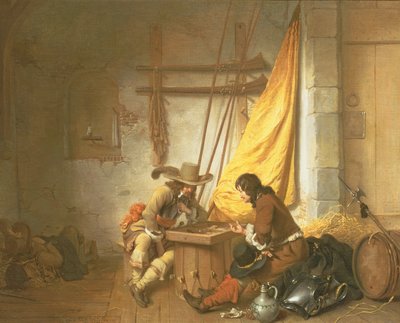 Tric-Tracを使用する兵士、1653年 作： Gerbrand van den Eeckhout