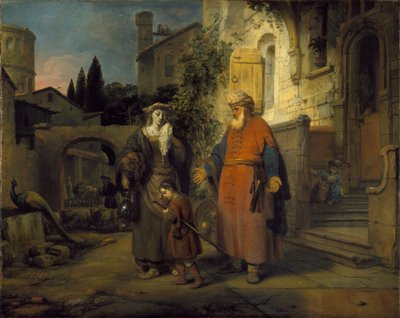 フガールとイシュマエルの追放、1666 作： Gerbrand van den Eeckhout