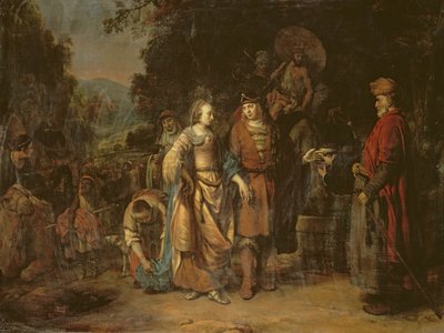 ラハイロイの井戸のアイザックとレベッカ 作： Gerbrandt van den Eeckhout