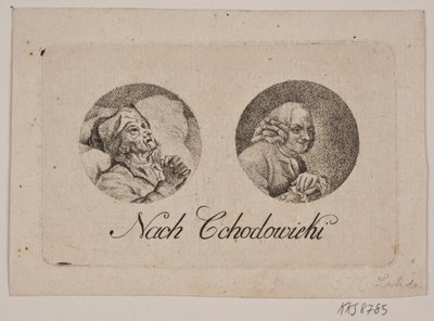 2 つのトンドの肖像画のある葉 作： Gerhard Ludvig Lahde