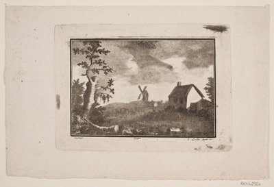 家と工場のある風景 作： Gerhard Ludvig Lahde