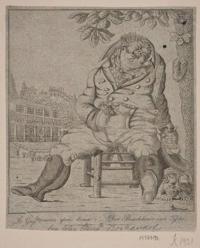 夕食後のガストロノーム 作： Gerhard Ludvig Lahde