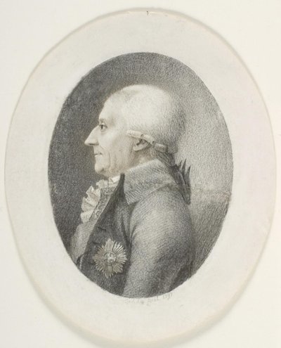 A.P.の肖像 Bernstorff、カウント、首相 (1735-1797)。 バスト画像。 左のプロフィール 作： Gerhard Ludvig Lahde