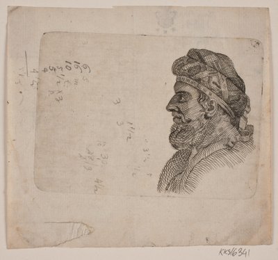 プロファイルの老人の頭を研究します。 作： Gerhard Ludvig Lahde