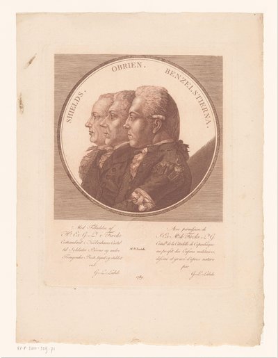 シールズ、オブライエン、ベンゼルスティエルナの肖像 作： Gerhard Ludwig Lahde