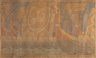民俗画、1895-1898。 作： Gerhard Munthe