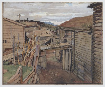 Gudbrand の谷、古い家屋 作： Gerhard Munthe